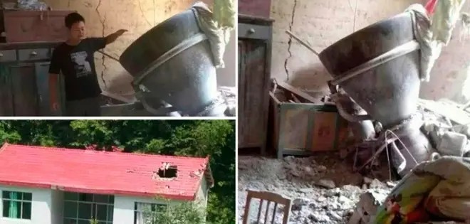 Fragmento de cohete chino que impactó en una vivienda